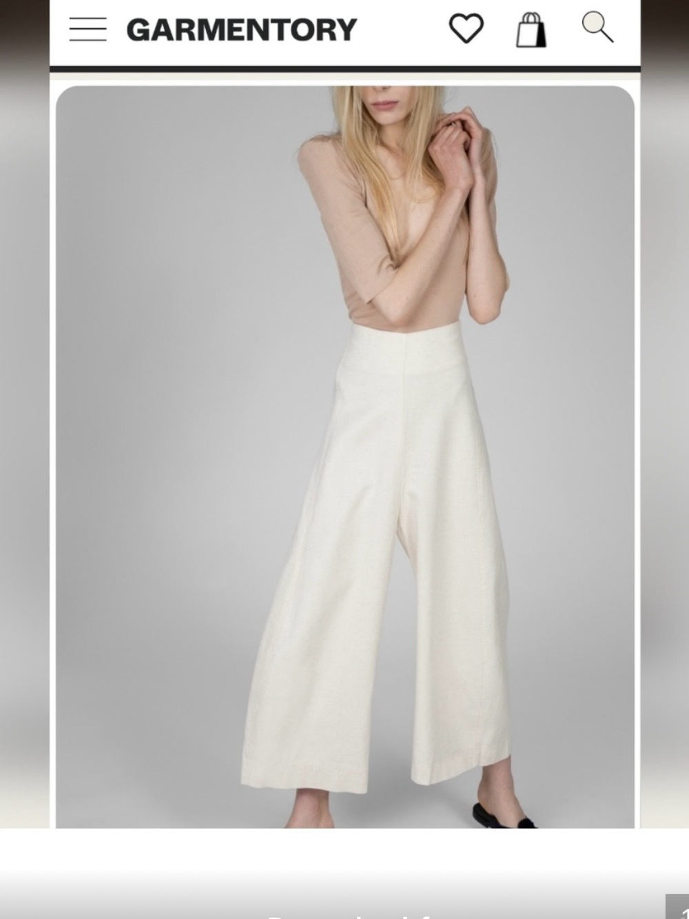 Henrik Vibskov Women's Ankle crop Pants wide leg culotte Small